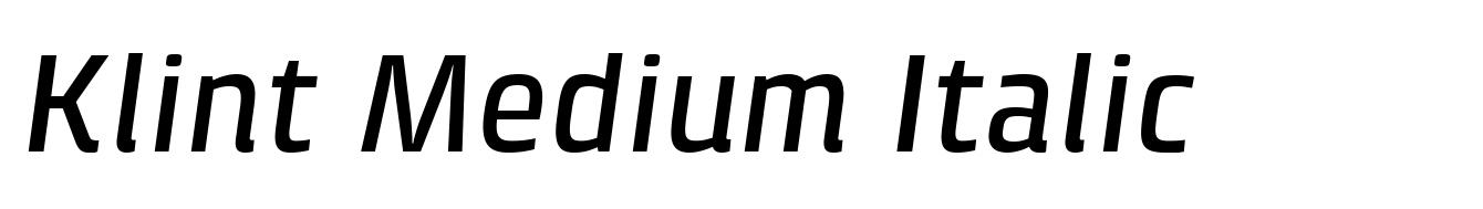 Klint Medium Italic
